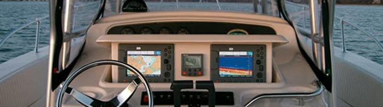 boat consoles focused on weather