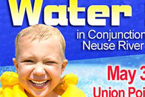 A banner for the Water Safety Day at Union Point Park in Craven County, NC.