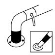 Step 2: insert pumpout hose nozzle